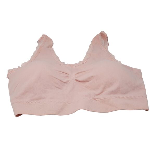 Per Lei 4- Pack Bras Plus Size 3X/4X Seamless Scoop Neck Lace Straps Multicolor - Picture 6 of 13